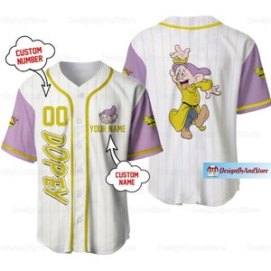 Dopey Dwarfs Jersey, Disney Dopey Jersey Shirt, Dopey Dwarfs Baseball Jersey, Disney Dopey Shirt, individuellem Namen Shirt, Halloween Geschenk