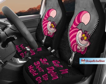 Cheshire Cat Car Covers, Disney Alice Car Seat Covers, Alice In Wonderland Seat Cover, Alice Cat Car Covers,  Halloween Gift