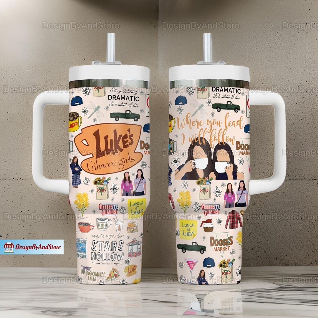 Stars Hollow Tumbler Cup, Lukes Coffee Coffee Tumbler, Lukes Dinner ...