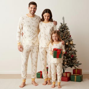 Weihnachten Familienpyjamas, Weihnachten lange Pyjamas, Pooh Bär Langarm PJs, Disney Pyjamas Set, Familien Nachtwäsche Geschenk
