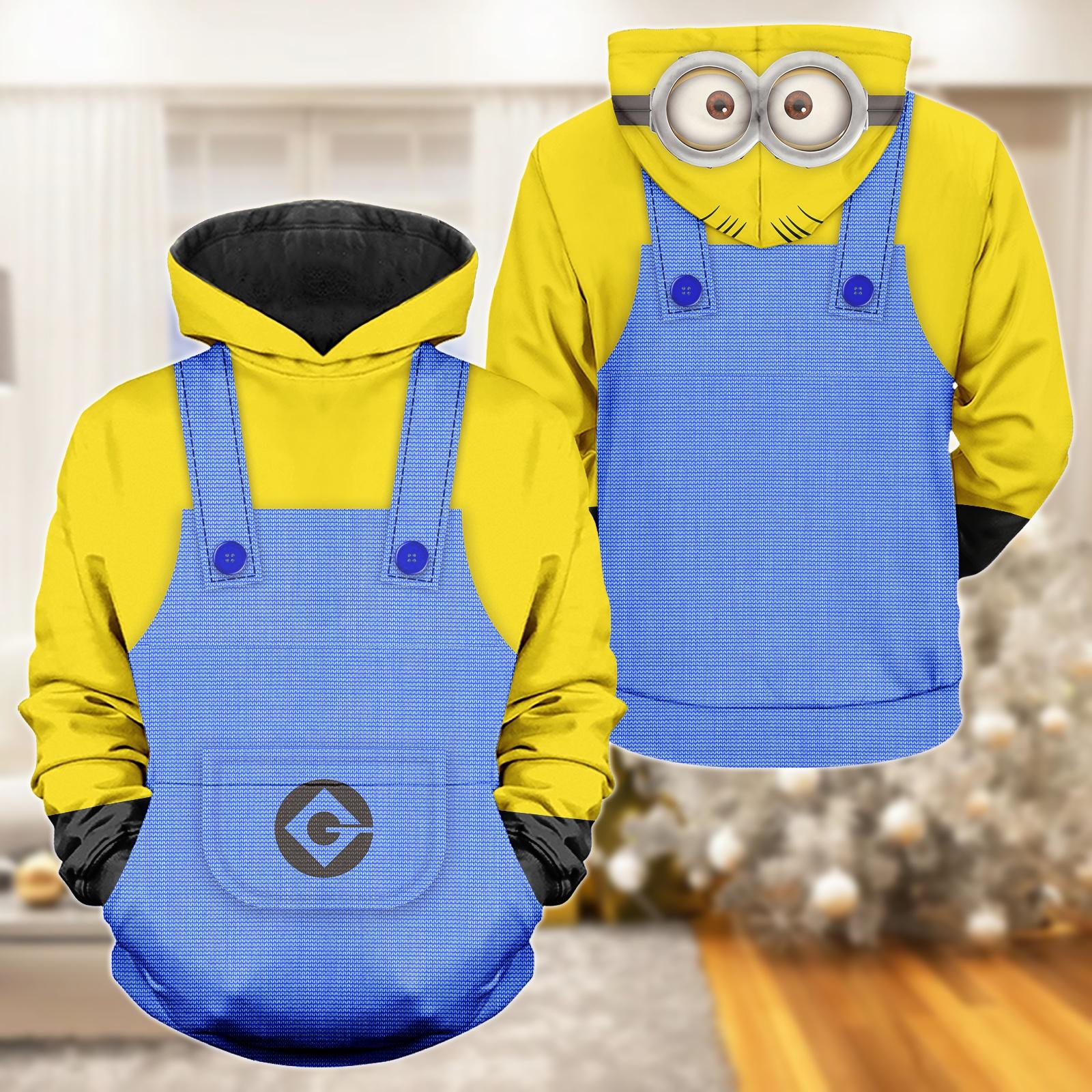 Sweat à Capuche Minions Bob Et Tim – Design FLUFTASTIC ! Licornes, Nuages Et Paillettes - 3