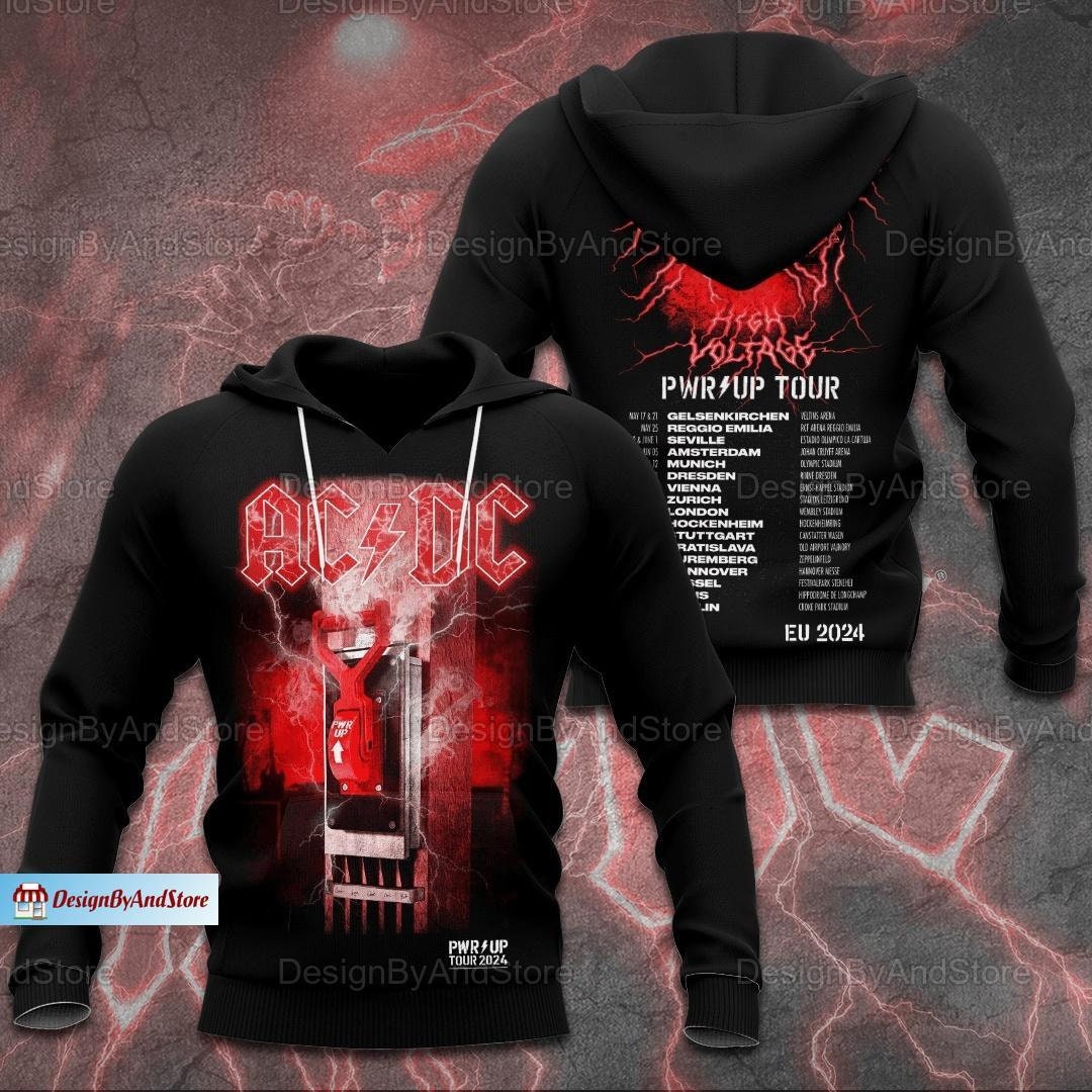 ACDC Pwr up World Tour 2024 Hoodie, ACDC Rock Band 2024 Hoodie, ACDC ...
