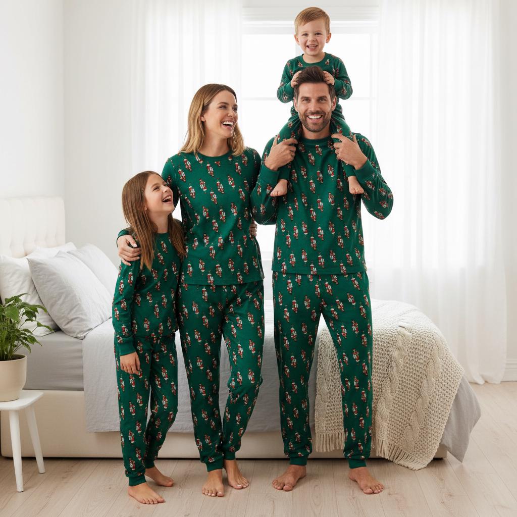 Discover Christmas Family Pajamas Set, Long Sleeve Matching Pajamas for Adults and Kids
