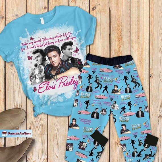 Elvis Presley Pajamas Elvis Presley Pajamas Set Elvis Presley Holiday Pajamas Elvis King Pajamas Pants Rock Band Women Pajamas Etsy UK