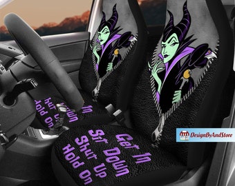 Horror Movie Car Seat, Maleficent Car Seat Covers, Maleficent Seat Covers, Evil Queen Car Decor, Maleficent Car Decor, Auto Seat Cover