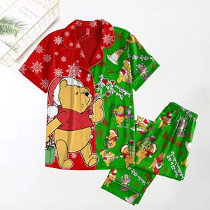 Winnie The Pooh Pajamas, Pooh Disney Pajamas, Honey Pooh Bear Holiday Pajamas, Pooh Bear Pajamas Pant, Disneyland Halloween Gift