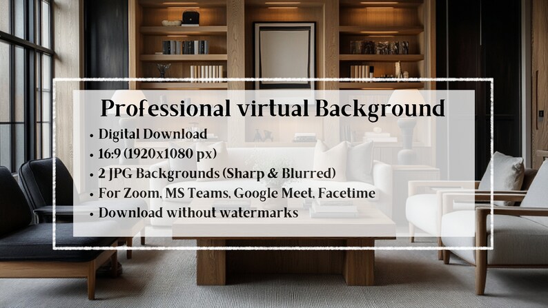 Zoom Background, Cozy Office Living Room as a Virtual Background ...