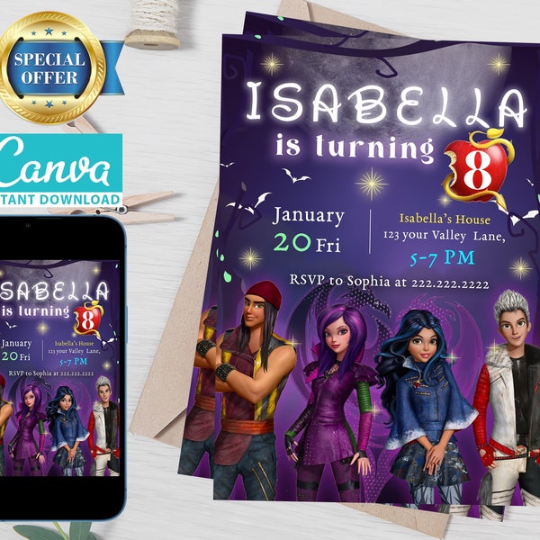 Descendants Party - Etsy