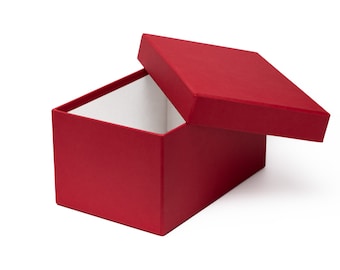 Schachtel mit Deckel | Rot | Box | Kiste | Karton | Verpackung | Aufbewahrung | Geschenk | Deko | personalisierbar | indiv. Farbe & Größe