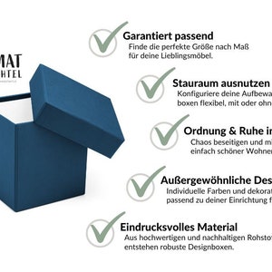 Aufbewahrungsbox mit Deckel Geschenkbox Schachtel Kiste blau personalisierbar indiv. Farbe & Maß auf Anfrage Heimatschachtel Bild 9