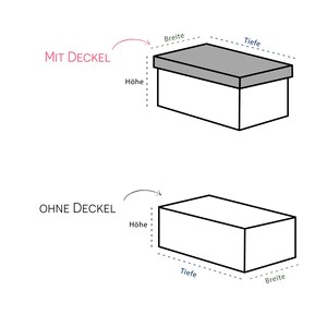 Aufbewahrungsbox mit Deckel Geschenkbox Schachtel Kiste blau personalisierbar indiv. Farbe & Maß auf Anfrage Heimatschachtel Bild 2