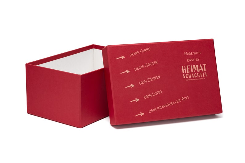 Aufbewahrungsbox mit Deckel Geschenkbox Schachtel Kiste weiß personalisierbar indiv. Farbe & Maß auf Anfrage Heimatschachtel Bild 5