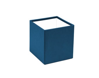 Box ohne Deckel | Aufbewahrungsbox | Schachtel | Kiste | blau | personalisierbar | quadratisch | indiv. Farbe & Maß auf Anfrage