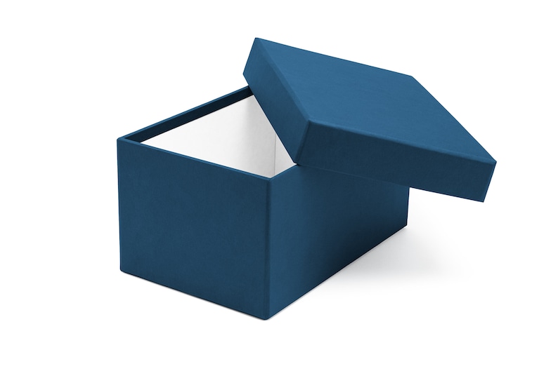 Aufbewahrungsbox mit Deckel Geschenkbox Schachtel Kiste blau personalisierbar indiv. Farbe & Maß auf Anfrage Heimatschachtel Bild 1