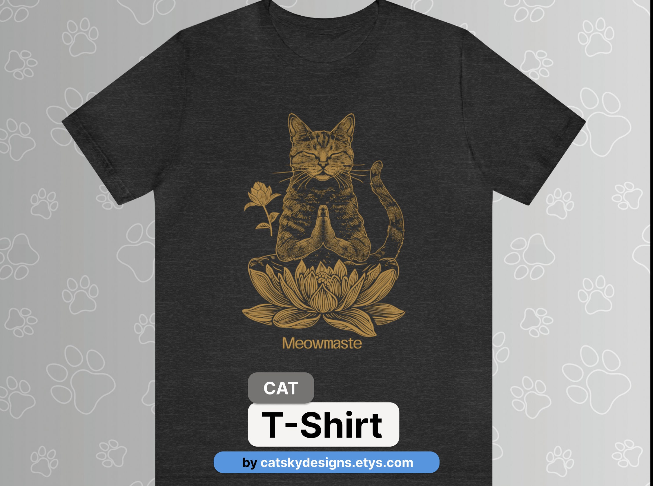 Yoga Cat Meowmaste Namaste T-Shirt Yoga Cat Meowmaste Namaste T-Shirt