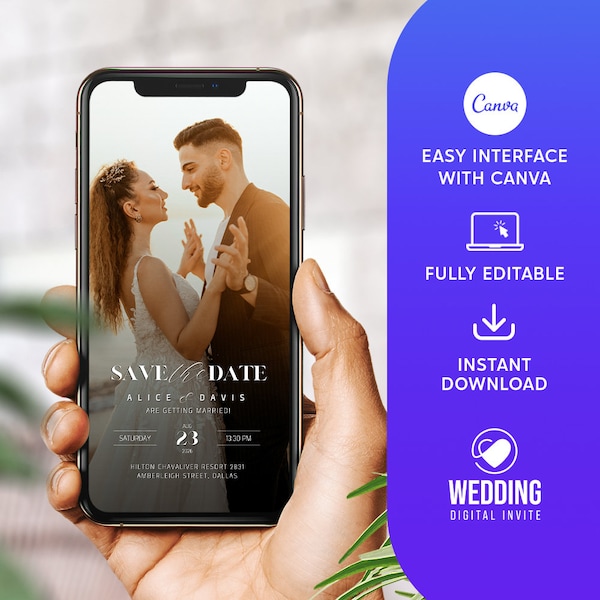 Modern Electronic Save The Date
