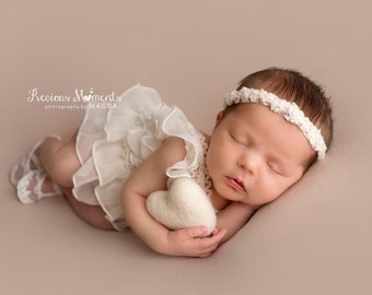 Cream girl outfit, Ballerina set, Newborn photography outfit,  Newborn cream dress, Newborn props set, Newborn bonnet, Newborn ballet shoes