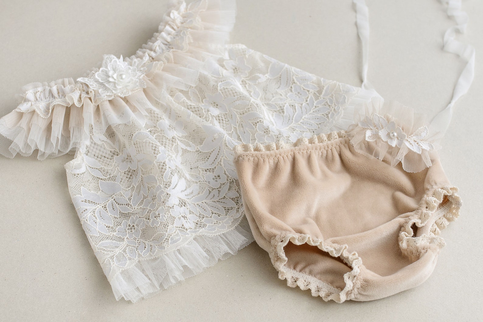 Couture Newborn Photography Photo Outfit Newborn Lace Leotard