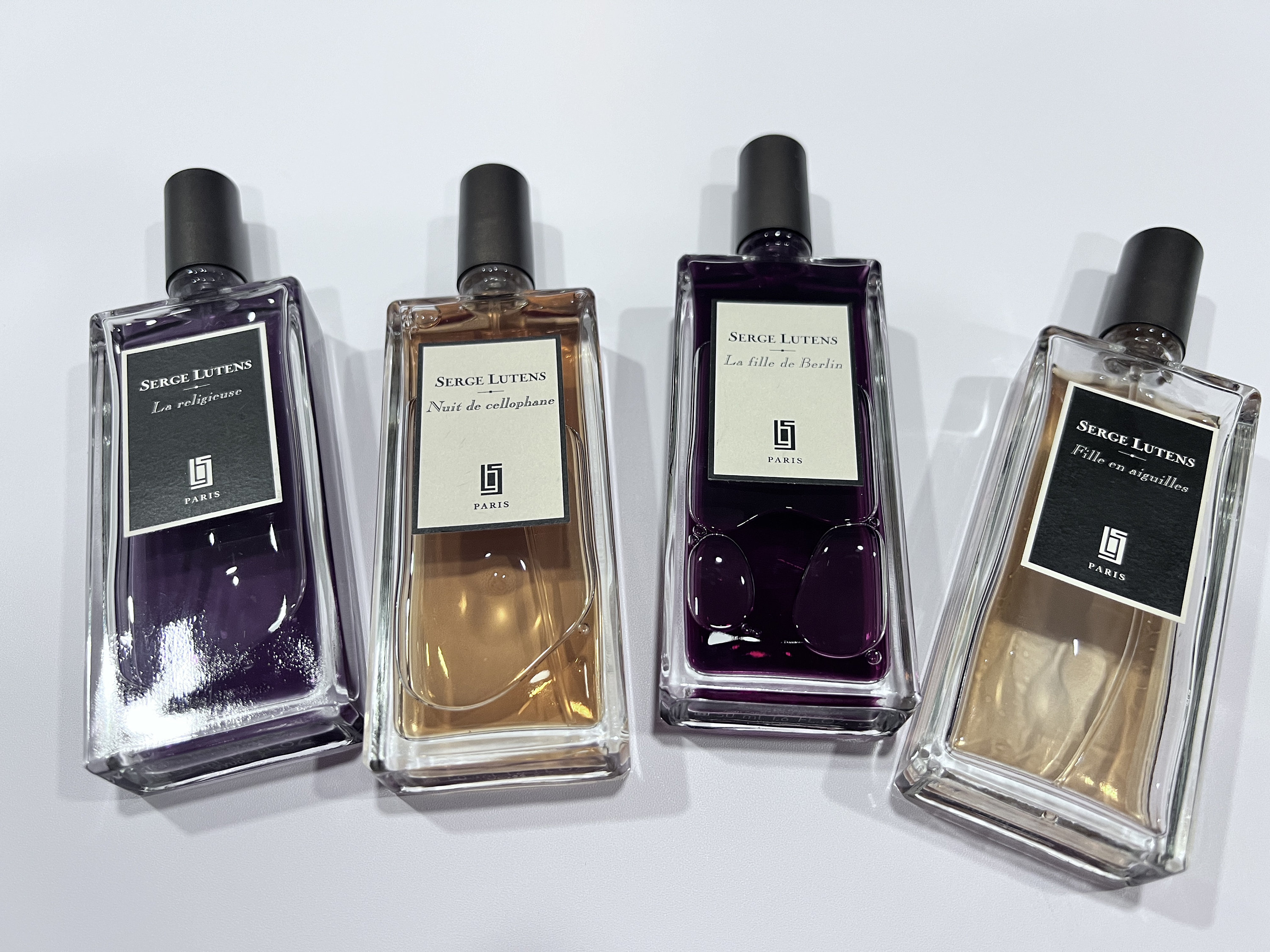 Serge Lutens Perfume Sampler/travel nuit De Cellophane/fille En  Aiguilles/la Fille De Berlin/ La Religieuse 