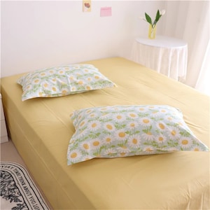 2023 Sunflower Bedding Floral Bedding Set Cotton Twin Full Queen Duvet Cover Sunflower Bedding Accessory Flower Dorm Bedding Comforter Cover image 4