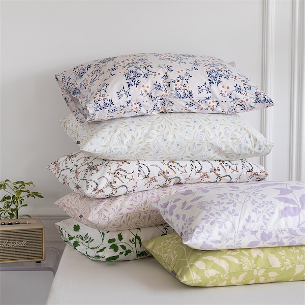 8 Colors Available Floral Pillowcases 100% Cotton Pillowcases Country Style Pillow Shams Floral Bedding Accessories Envelope Pillowcases