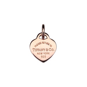 Tiffany & Co. originaler Herzanhänger für Ketten mit markenloser Öse aus rosévergoldetem Sterlingsilber Echtschmuck Bild 1