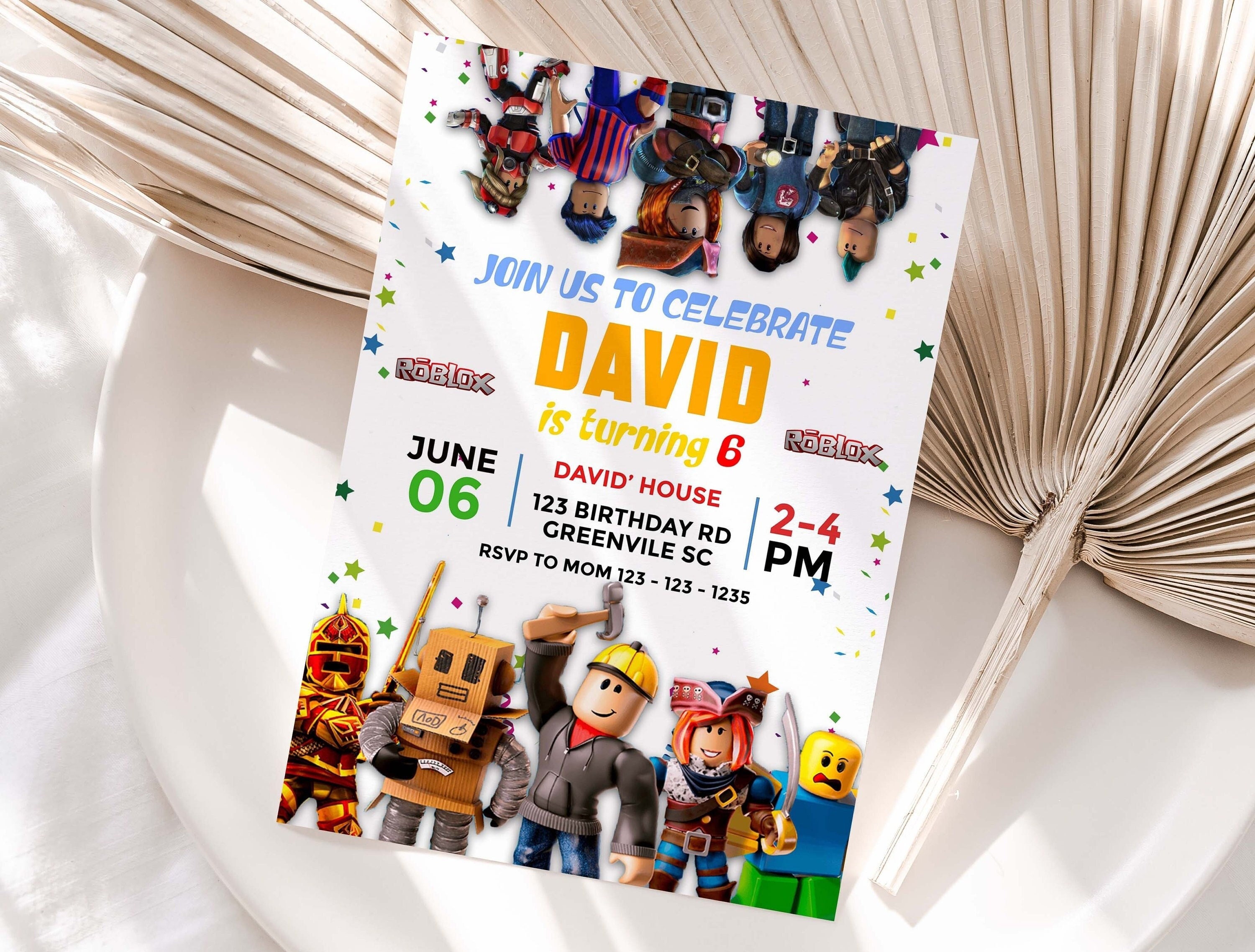 Editable Roblox Birthday Invitation Template Printable - Etsy