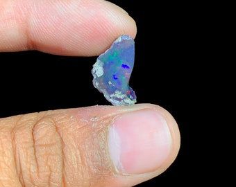 2.60 Ct, 100% Natural Ethiopian Black Opal, Welo Black Opal Crystal, Rainbow Black Opal, Black Opal Rough Specimen For Making Jewelry