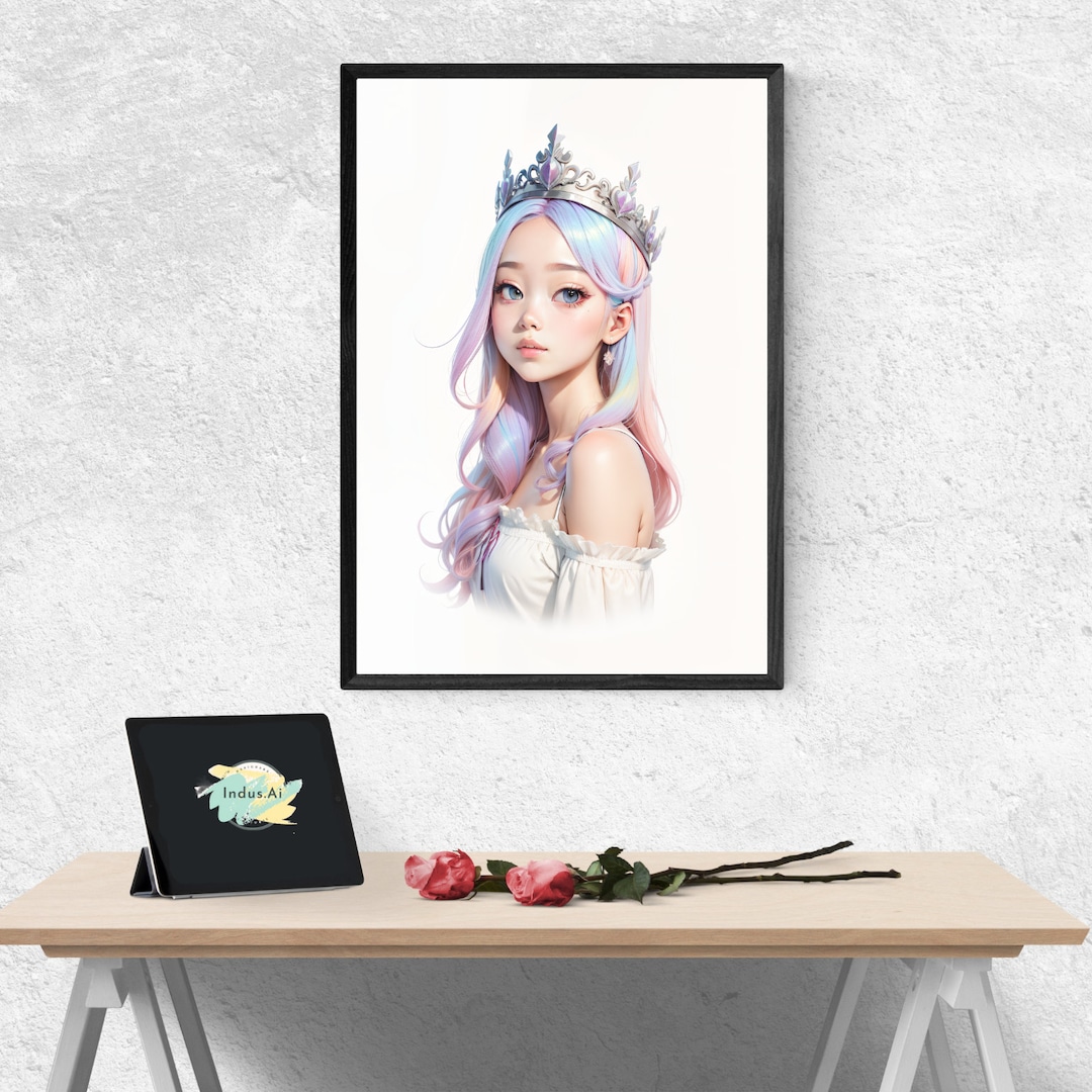 A Queen With Crown Wall Design Wall Frame Wall Art Wall Decor - Etsy