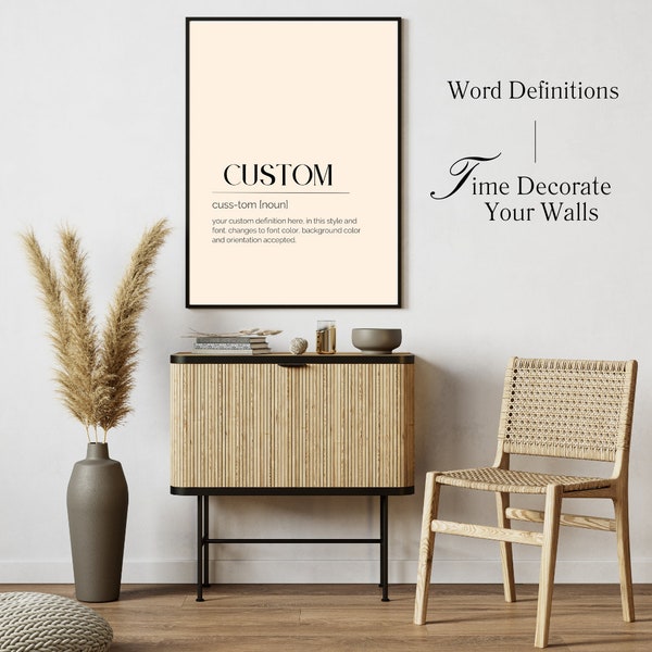 Digital Download Custom Definition Print for Birthday Gift, Custom Definition Poster Custom Wall Print, Custom Printable Digital Print