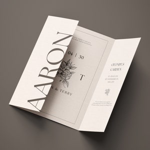 Modèle de faire-part de mariage moderne minimaliste pour mariage