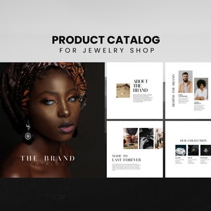Jewelry Product Catalog For Business Social Media Catalog Template For Jewelry Shop Business Minimalist Template For Jewelry Business Brand