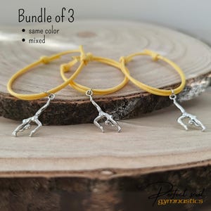 Gymnastics Bracelet Charm Girl Adjustable Gift Dance Bracelet Gymnastics Gift Wrist Charm Daughter Gymnast Present Charm Bracelet Gift Niece