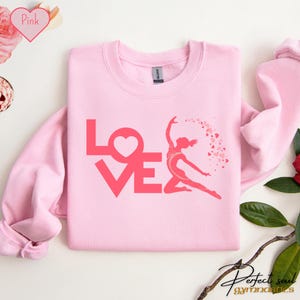 Love gymnastics T-shirt Gift for Gymnast Valentine Shirt for Kid Gymnastics Appreciation Gift for V-day Girl Gymnast Top Cute Gymnastics Tee