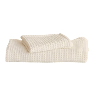 Bathroom Towels, Bath Towels Sets, Organic Soft Decorative Luxury Waffle Bath and Hand Towels Sets, Natural Color Turkish Cotton Towels