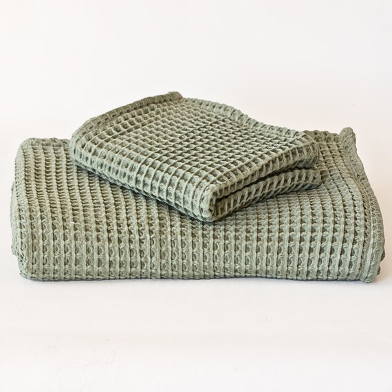 Bathroom Towels Bath Towels Sets Organic Soft Decorative Luxury Waffle Bath and Hand Towels Sets Sage Green Turkish Cotton Towels Etsy Australia