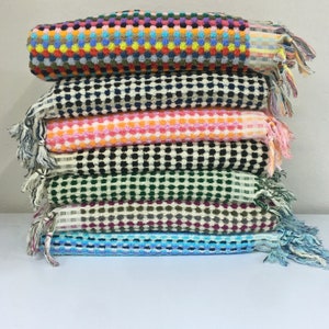 Unique Bubble Turkish Cotton Bath Towel Set, Soft Pom Pom Hand Towel, Thick Rainbow Towel, Absorbent Loomed Towel, Perfect Housewarming Gift