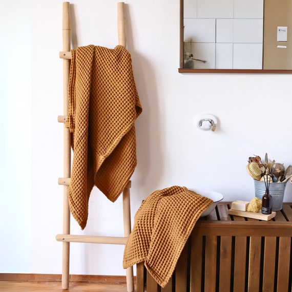 Waffle bath towel set hotsell