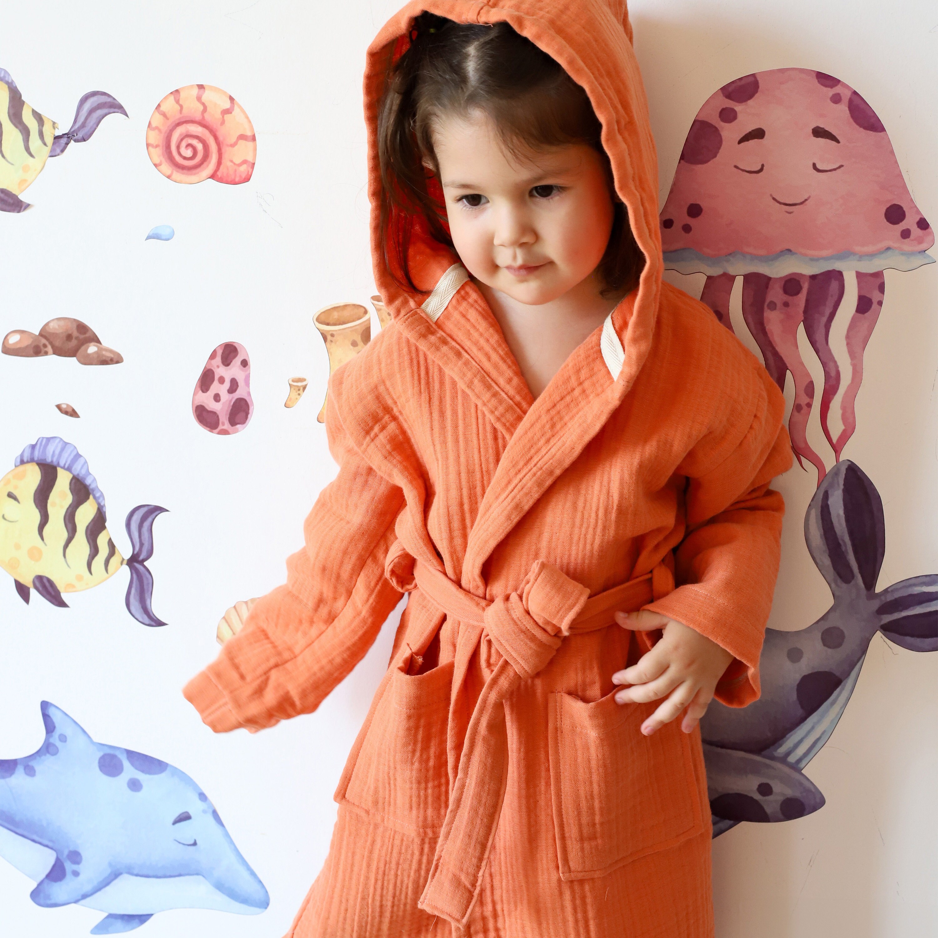 Soft Cotton 4 Layer Muslin Baby Bathrobe Breathable Colorful Etsy