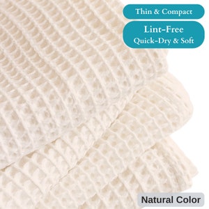Organic 100% Turkish Cotton Waffle Towel Sets for Bathroom, Luxury Waffle Weave Hand Face Bath Body Towels, Perfect Farmhouse Decor & Gifts - 7