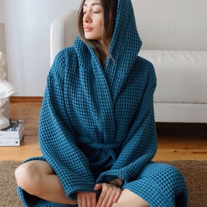 bridal kimono robe, robe for men, grooms robe, waffle weave robe, robe for women, unisex robe, long cotton robe, dressing gown, organic clothing, wedding robe, bridesmaid gift robe, womens bathrobe, cotton loungewear