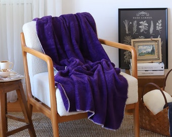 Wellsoft Coperta TV per il soggiorno, copertura per divano in stile rustico, morbida coperta in pile, coperta da letto di lusso Boho