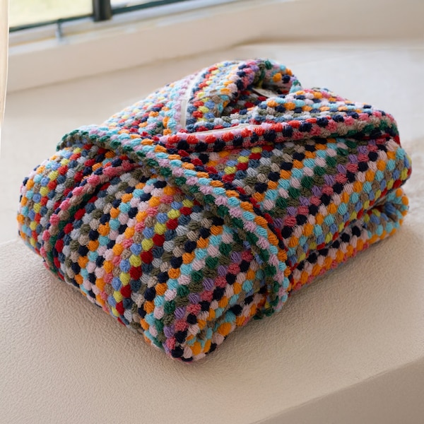 Handmade Cotton Bubble Bathrobe: Thick Hooded Towel Robe