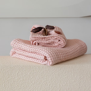 Best Waffle Towels for Bathroom, Organic 100% Turkish Cotton Waffle Weave Bath Hand Towels and Washcloths, Luxury Housewarming Gift Towels