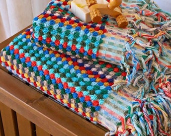 Organic Turkish Cotton Pom Pom Towel, Thick Soft Weave