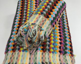 Pom Pom Turkish Bath Towel, Organic Cotton, Colorful Spa Decor