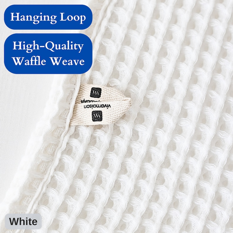 Organic 100% Turkish Cotton Waffle Towel Sets for Bathroom, Luxury Waffle Weave Hand Face Bath Body Towels, Perfect Farmhouse Decor & Gifts - 8