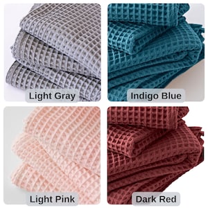 Organic 100% Turkish Cotton Waffle Towel Sets for Bathroom, Luxury Waffle Weave Hand Face Bath Body Towels, Perfect Farmhouse Decor & Gifts - 10