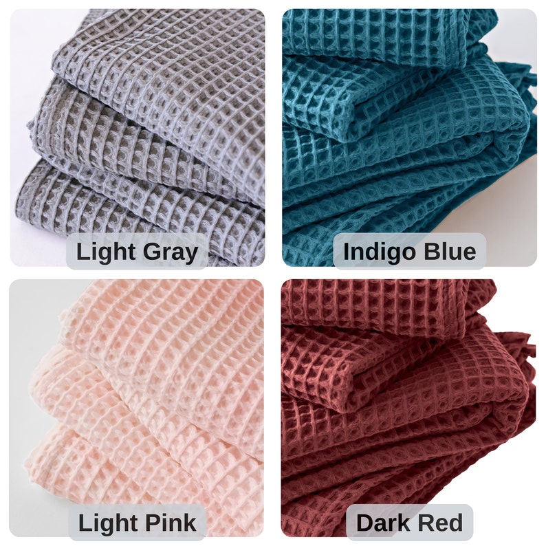 Organic 100% Turkish Cotton Waffle Towel Sets for Bathroom, Luxury Waffle Weave Hand Face Bath Body Towels, Perfect Farmhouse Decor & Gifts - 10