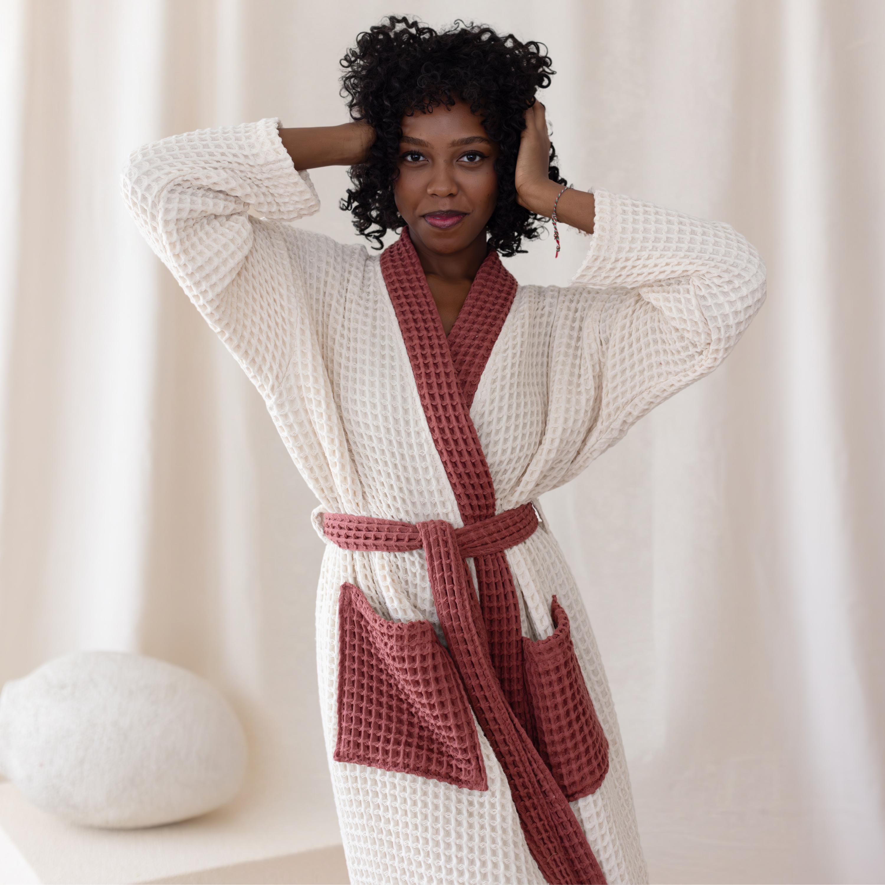 Ritz Carlton Waffle Towel Robe Bath Robe THE RITZ CARLTON